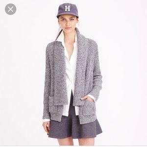 J. Crew Chunky Shawl Collar Open Cardigan Sweater